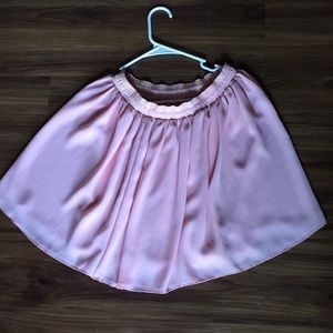 American apparel chiffon mini pink skater skirt